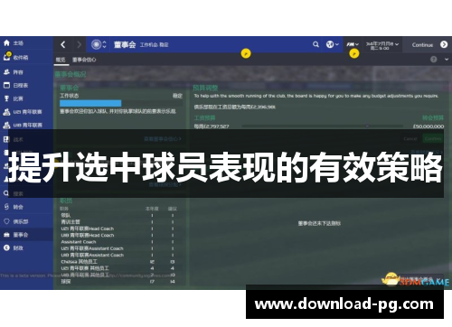 提升选中球员表现的有效策略